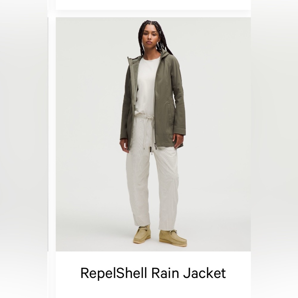 Lululemon Olive Green Rain Jacket